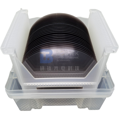 a polegada livre preta 128Y-cut da bolacha LiNbO3 8 de 0.5mm Pyroelectric CONSIDEROU a aplicação de IDT