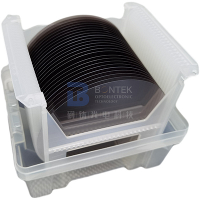 a polegada livre preta 128Y-cut da bolacha LiNbO3 8 de 0.5mm Pyroelectric CONSIDEROU a aplicação de IDT