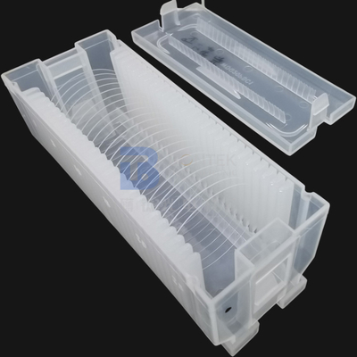 Borosilicate da bolacha do silicone fundido de 150mm 200mm com terra da borda do plano ou do entalhe