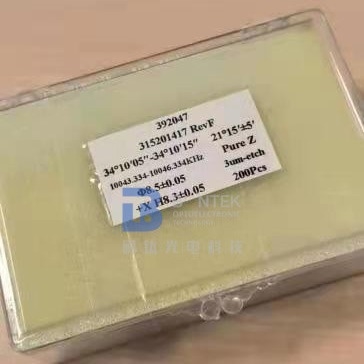 Plano Alpha Quartz Crystal Blanks Handed para osciladores do controle de tempo